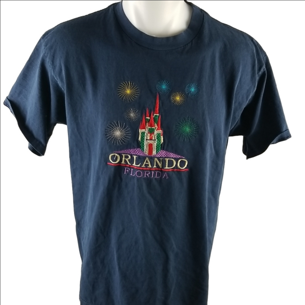 Orlando Florida Embroidered Tee Size M